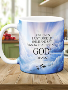 I Just Look Up Photo Mug