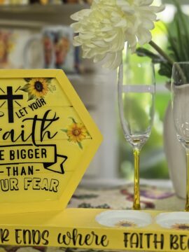 Faith is Bigger Mug Mate with Wine Glasses