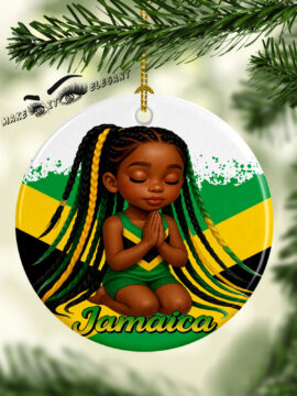 Jamaica Praying Girl Ceramic Ornaments
