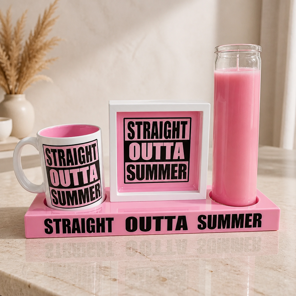 “Straight Outta Summer” Fun Drink & Mug Display Set - Image 3