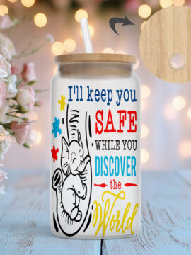 I Will Keep You Safe Autism Frost Jar 16oz
