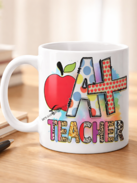 “Color Splash A+ Teacher” Coffee Mug