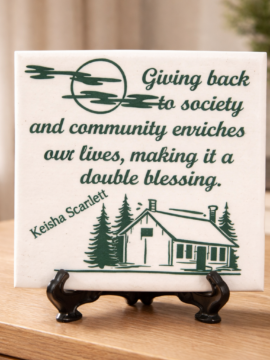 Giving back to society 6 x 6 Tile