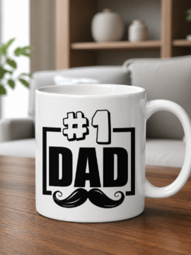 “#1 Dad” Personalized Glassware Collection – Beer Mug & Stemless Tumbler Set